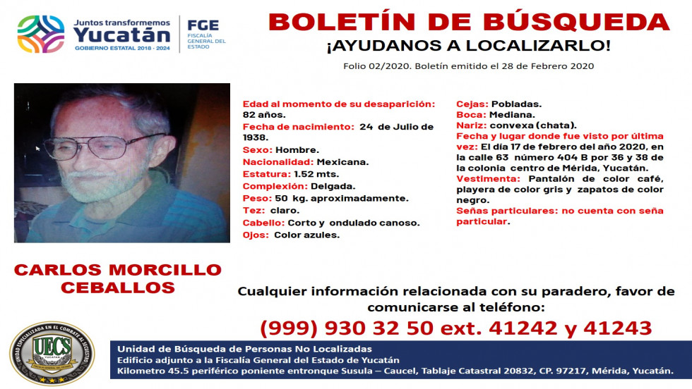 BOLETÍN DE BÚSQUEDA