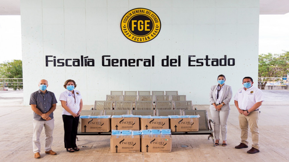 Recibe Fiscalía, donación de 12 mil cubrebocas