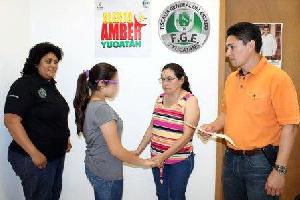 Entrega Alerta Amber a menor yucateca, localizada en Quintana Roo